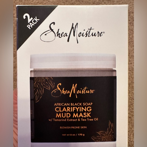 2 Shea Moisture African Black Soap Clarifying Mud Mask Tamarind Tee Tree Oil 6oz - Picture 12 of 16